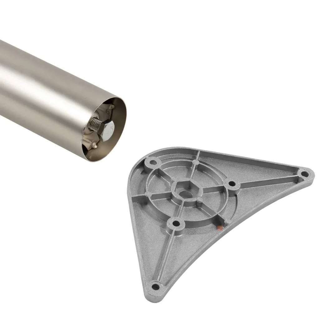 Noga meblowa do stołu H-710 fi 60mm Satyna