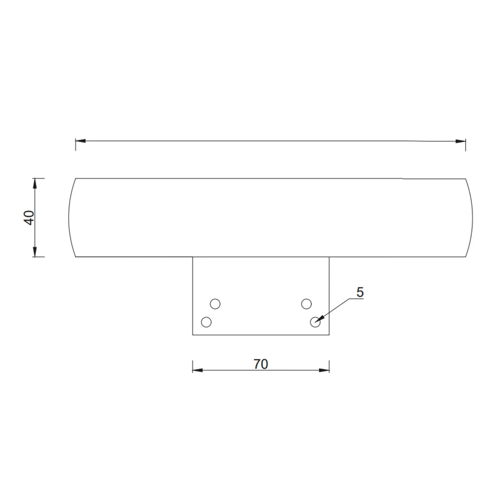 Noga Nóżka meblowa DN-745 H-40 L-200 Chrom