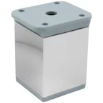 Nóżka meblowa kwadratowa regulowana h-60 aluminiowa Chrom