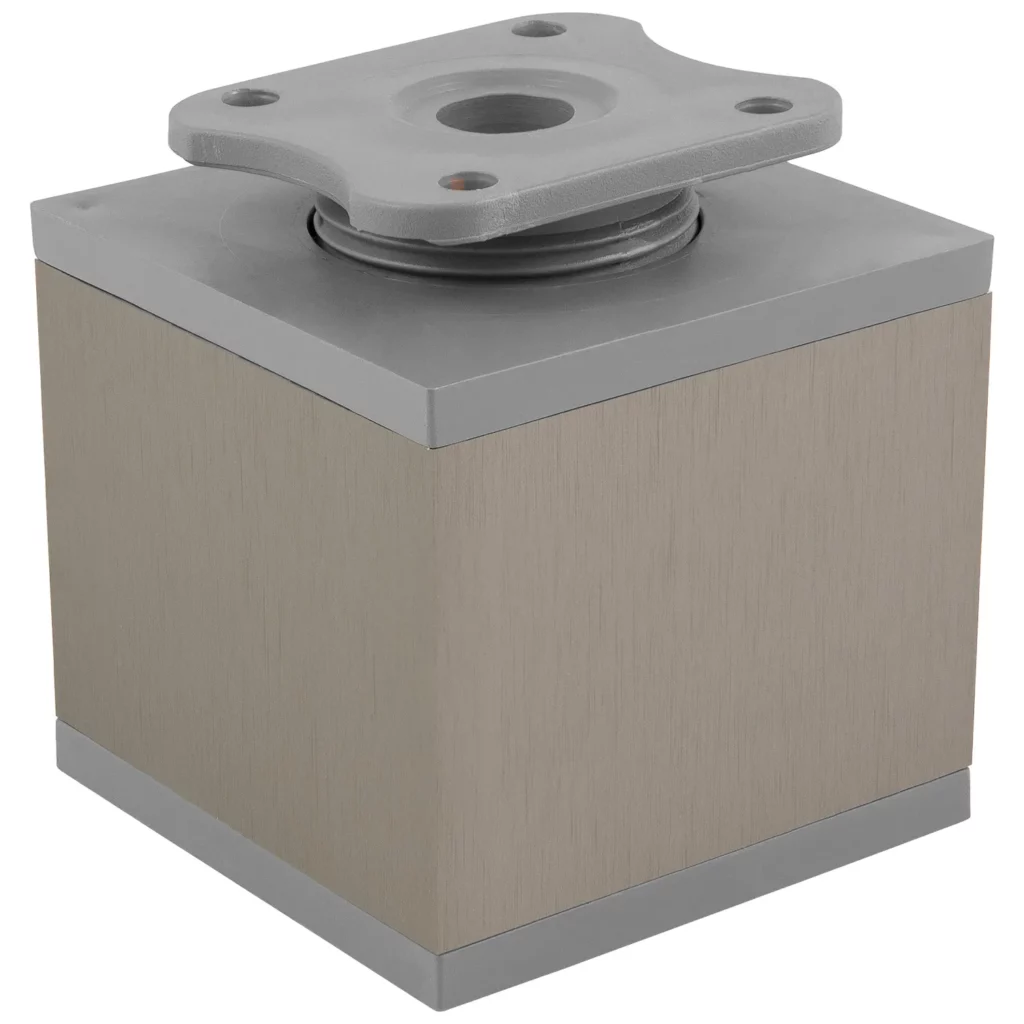 Nóżka meblowa kwadratowa regulowana 60x60 h-60 aluminiowa Inox