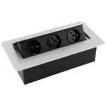 Gniazdo chowane w blat KOMBIBOX bez kabla Aluminium Design Light