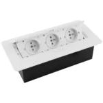 Gniazdo chowane w blat KOMBIBOX bez kabla Białe Design Light