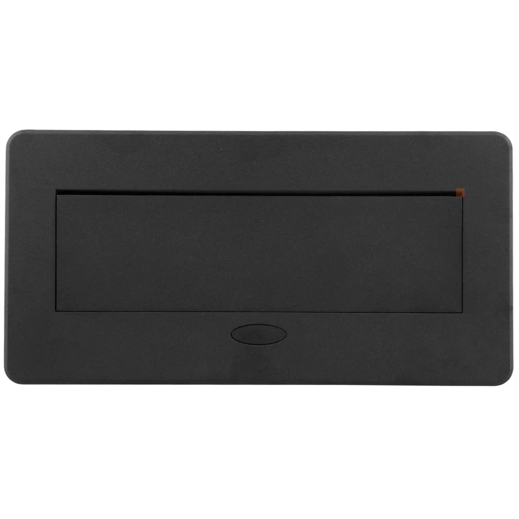 Gniazdo chowane w blat KOMBIBOX bez kabla Czarne Design Light