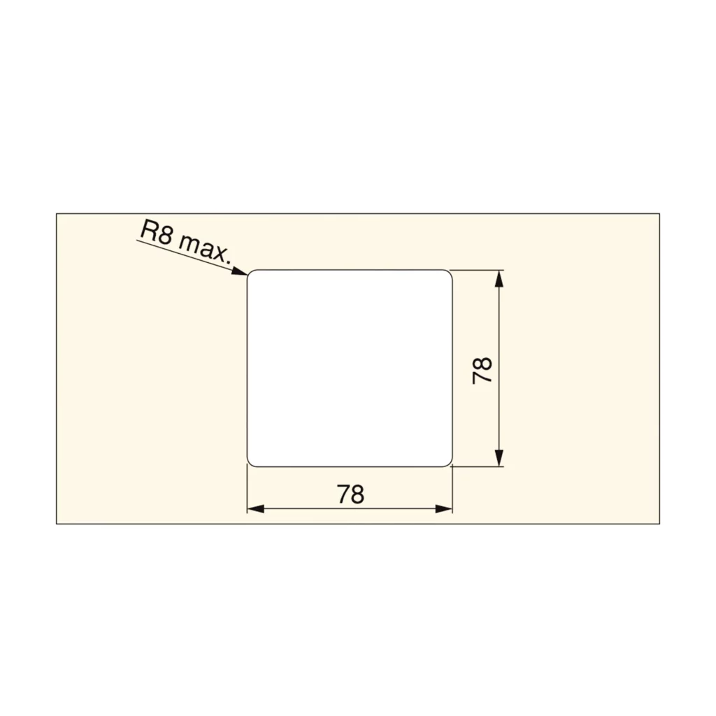 Przepust kablowy plastikowy kwadratowy Plaswire 85x85mm