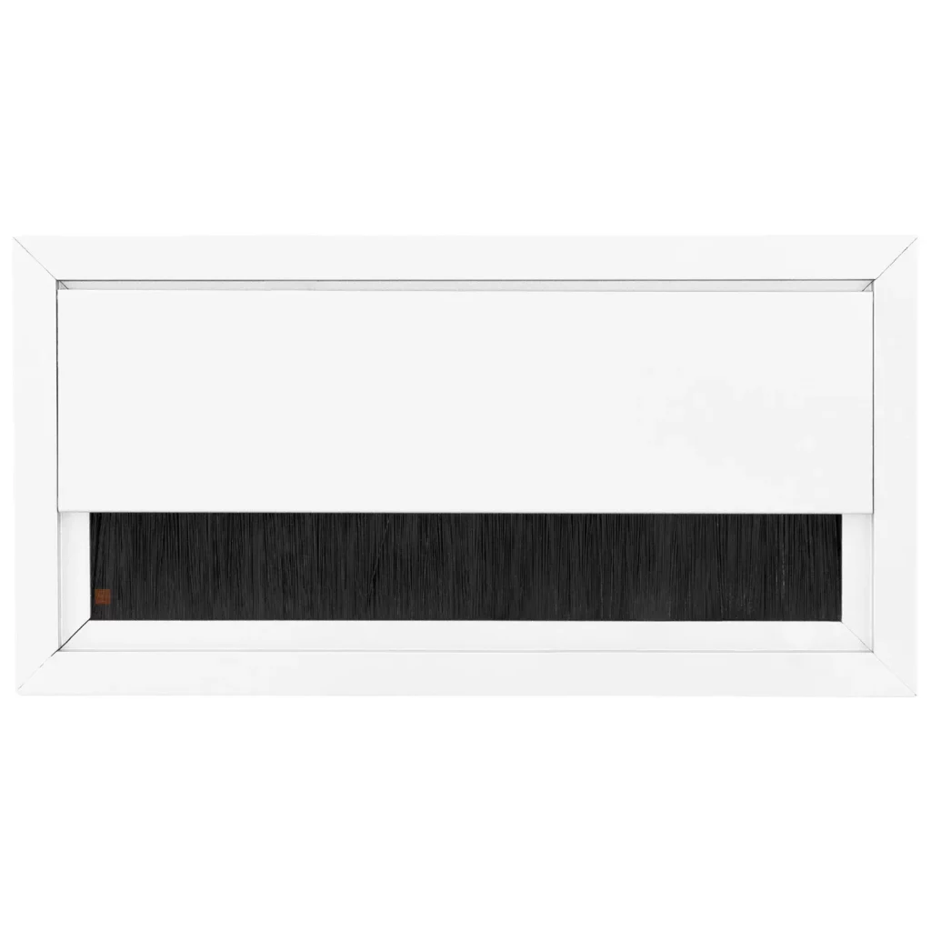 Przepust kablowy aluminiowy prostokątny 160x80mm Biały