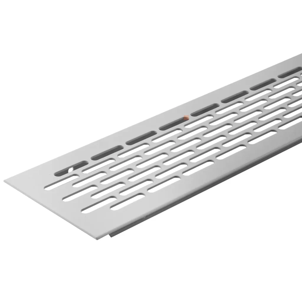 Kratka wentylacyjna pod lodówkę 80×480 Aluminium LEBA