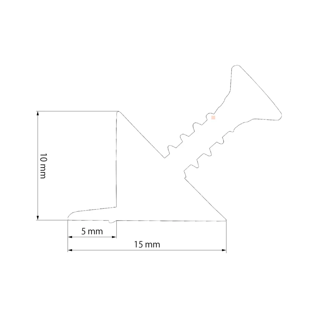 Stabilizator ścianki tylnej z wkrętem 3.5x20mm Przezroczysty