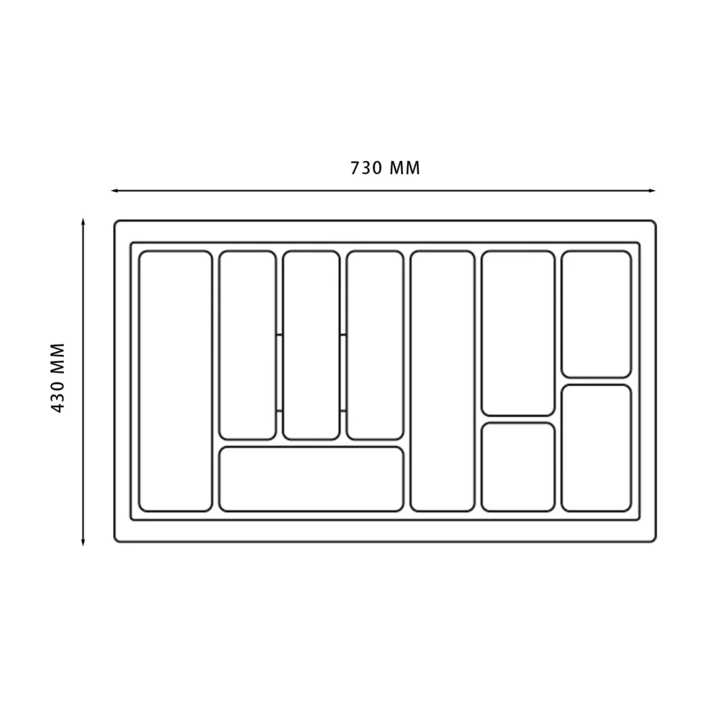 Wkład na sztućce do szuflady Organizer STANDARD 80