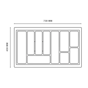 Wkład na sztućce do szuflady Organizer STANDARD 80