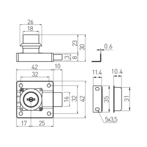 Zamek meblowy C-138 z kluczem cyfrowym GTV