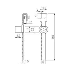 Zamek meblowy G-328 grzbietowy GTV