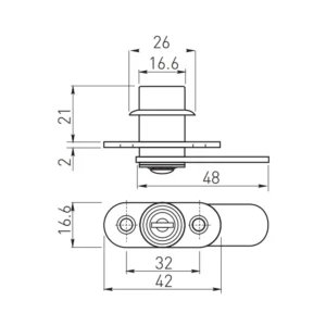 Zamek meblowy M-201 GTV