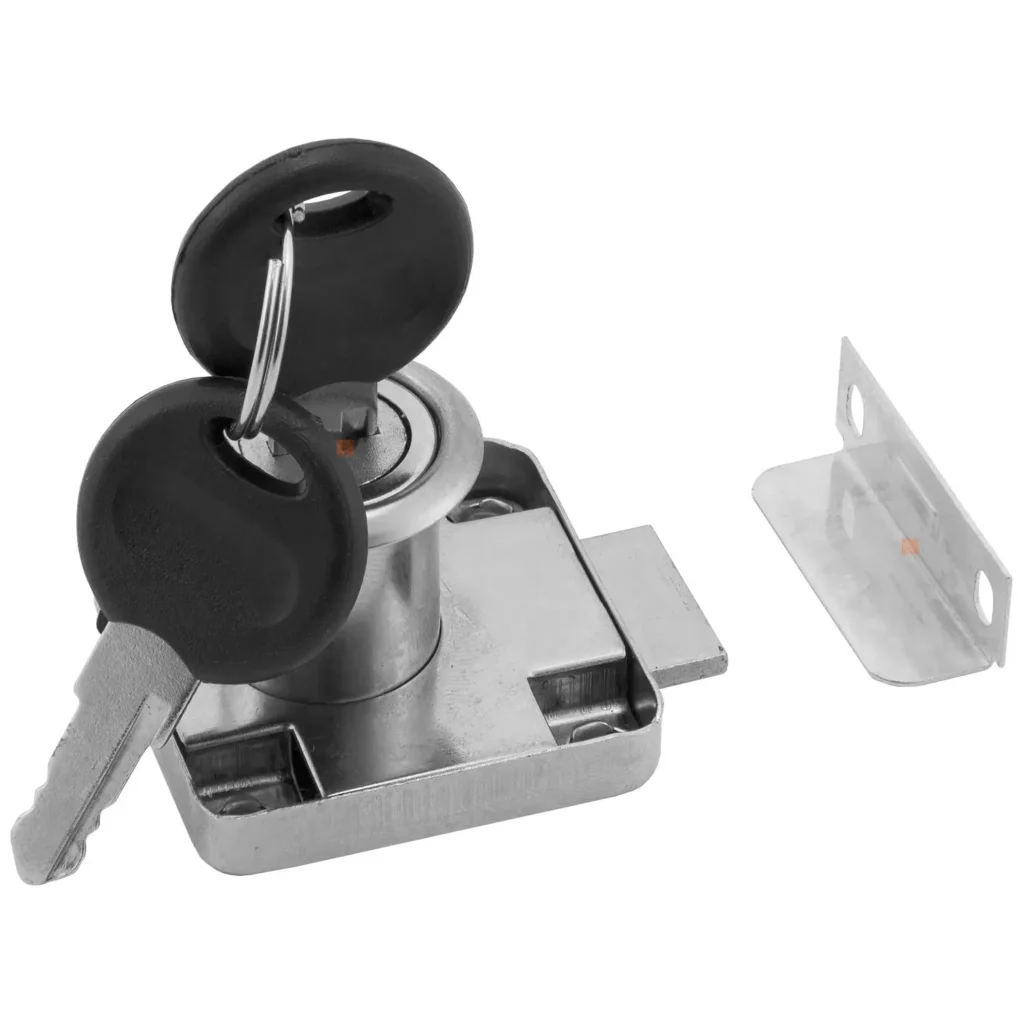 Zamek meblowy nakładany kwadratowy 40x40mm GTV