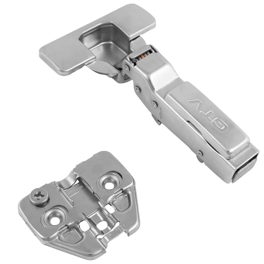 Zawias meblowy bliźniaczy CNHC cichy domyk + Prowadnik H-0 3D GTV