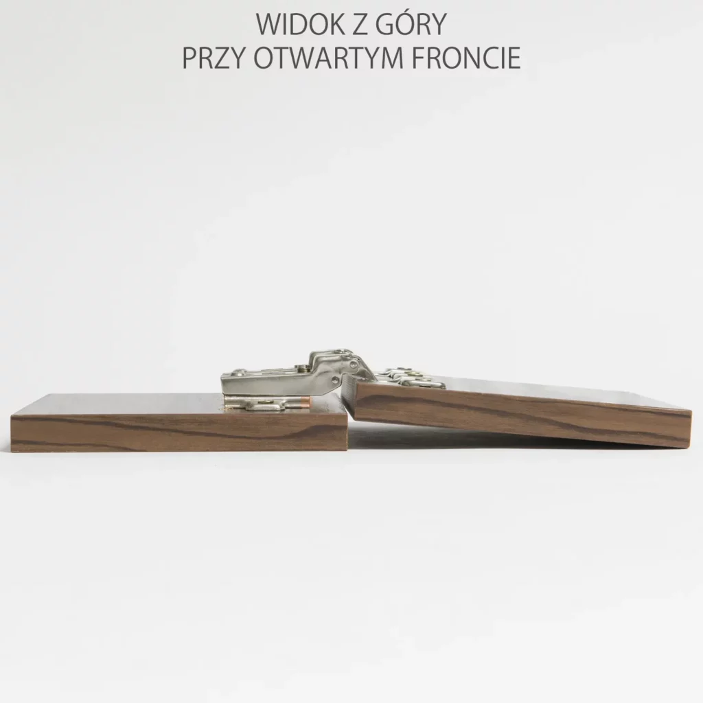 Zawias meblowy bliźniaczy AGV PUSH bez sprężyny + Prowadnik H-2 AMIX