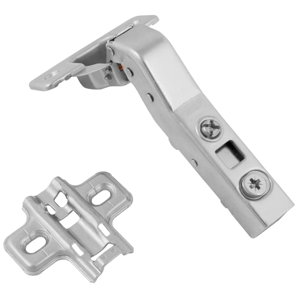 Zawias meblowy kątowy 45° PRESTIGE z samodociągiem CLIP-ON GTV