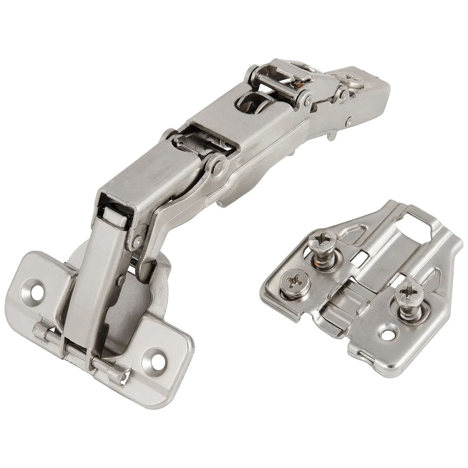 Zawias meblowy Hydrauliczny Kątowy 165° AGV + Prowadnik H-0 CLIP-ON AMIX