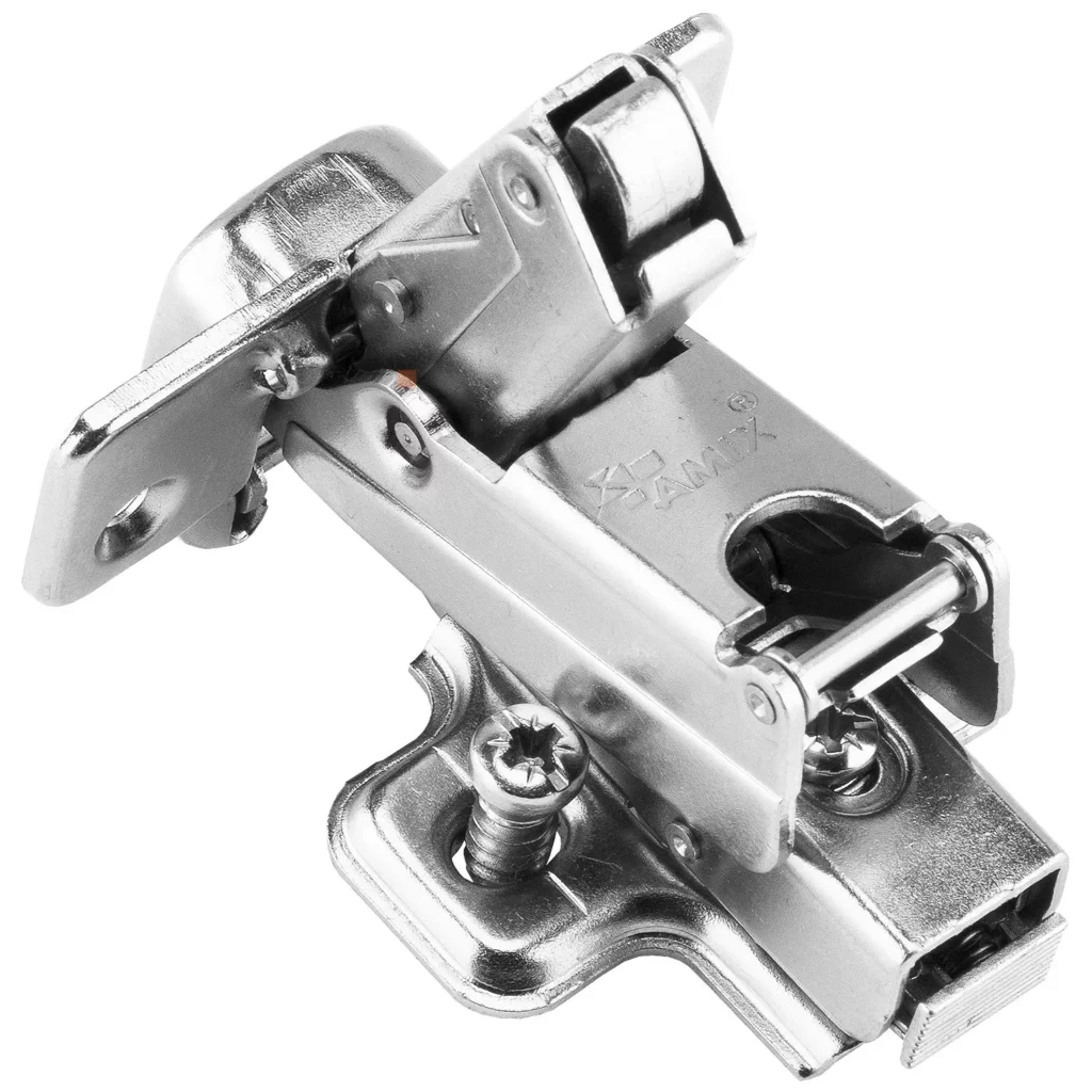Zawias meblowy Hydrauliczny Kątowy 165° AGV + Prowadnik H-0 CLIP-ON AMIX