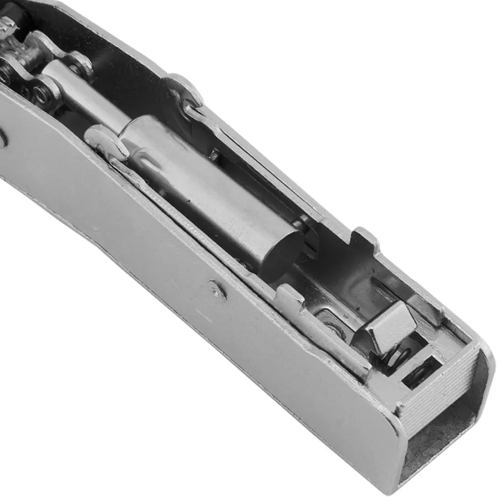 Zawias meblowy Hydrauliczny Kątowy 45° AGV + Prowadnik H-0 CLIP-ON AMIX