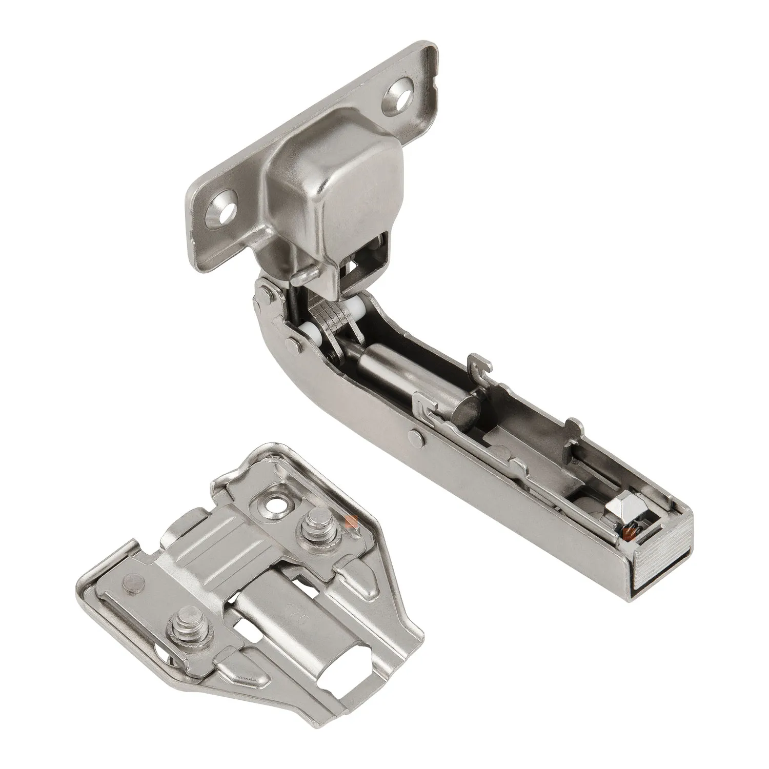 Zawias meblowy Hydrauliczny równoległy AGV + Prowadnik H-0 CLIP-ON AMIX