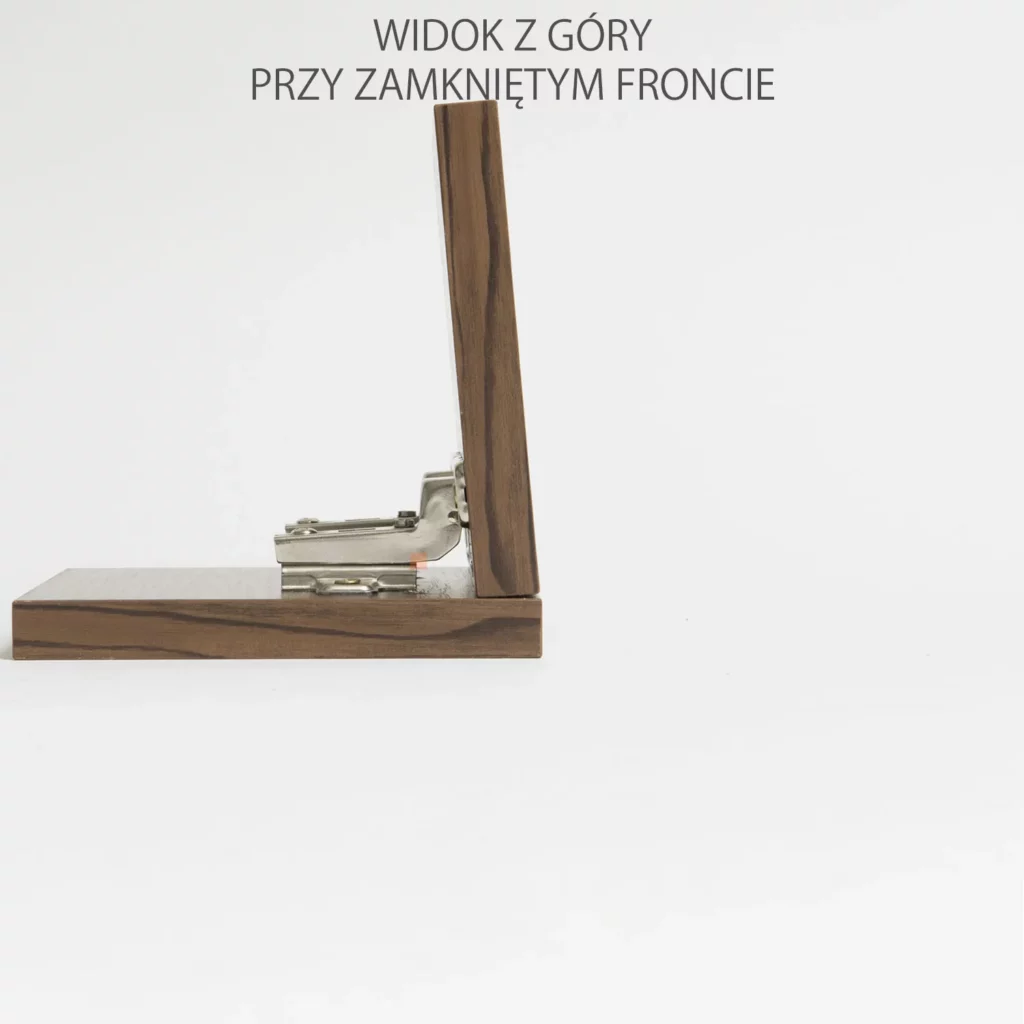Zawias meblowy wpuszczany AGV PUSH bez sprężyny + Prowadnik H-2 AMIX