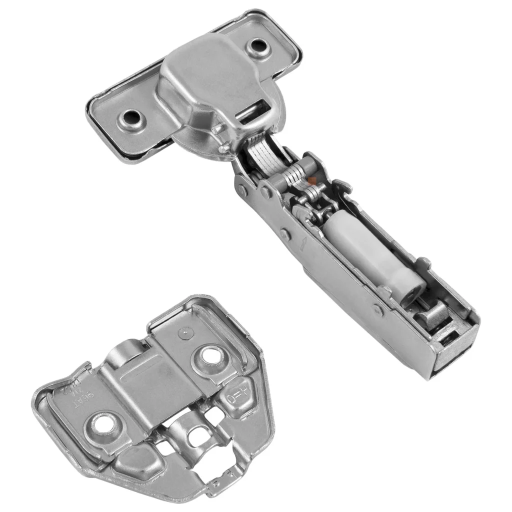 Zawias meblowy nakładany CNHC cichy domyk + Prowadnik H-0 3D GTV