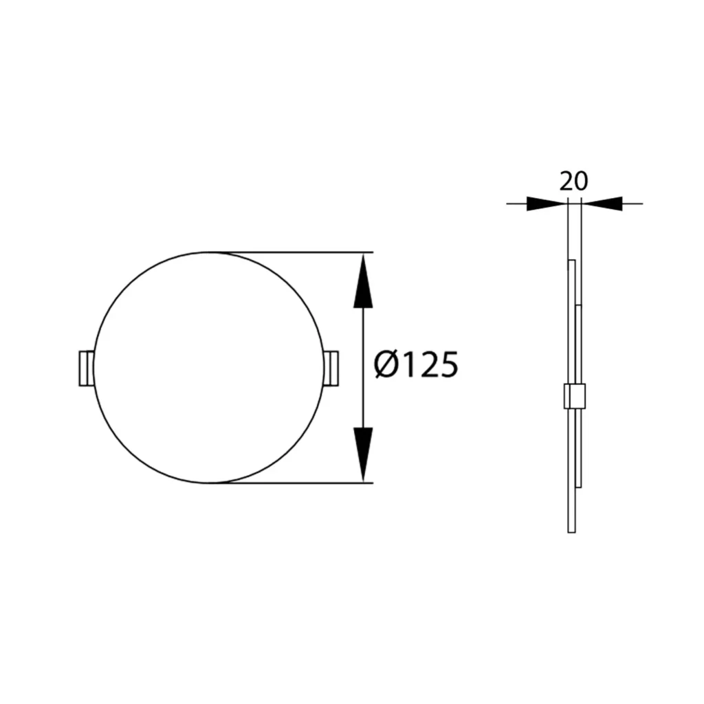 Panel LED podtynkowy 10W 860LM 4000K fi 125mm BEMKO