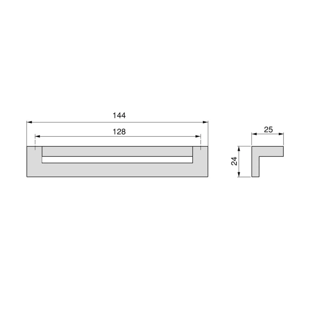 Uchwyt meblowy do szafek Cleveland rozstaw 128mm Czarny EMUCA