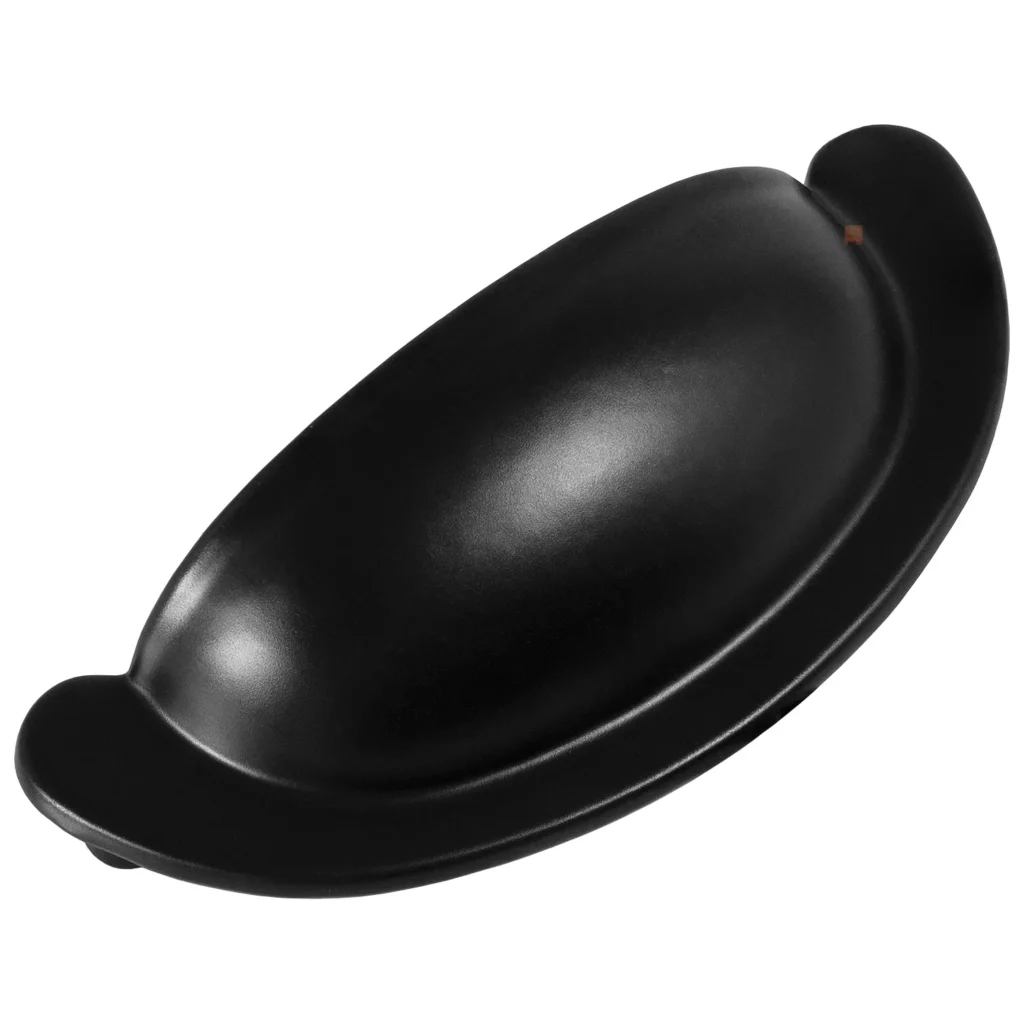 Uchwyt meblowy muszelka Marrakech rozstaw 64mm Czarny EMUCA