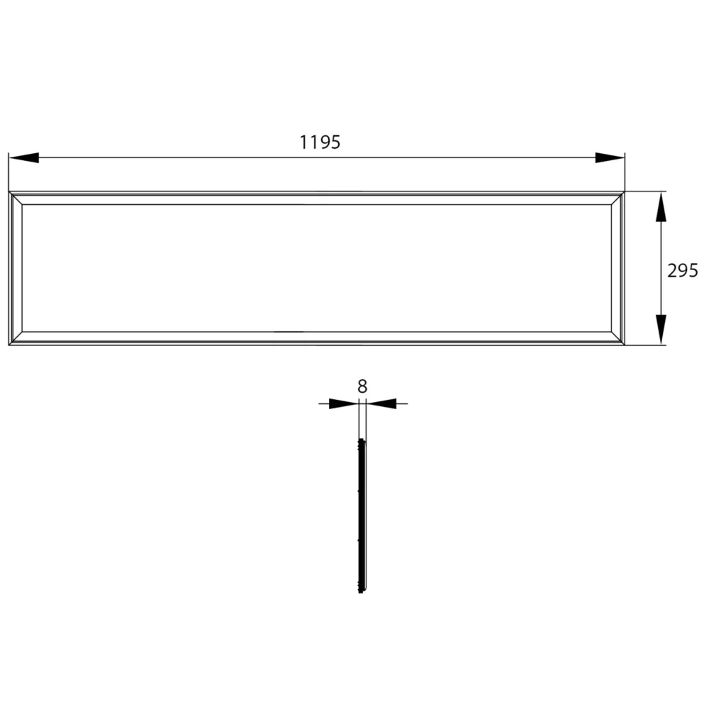 Panel LED natynkowy 120×30 MIDAL PLM 40W biały neutralny BEMKO