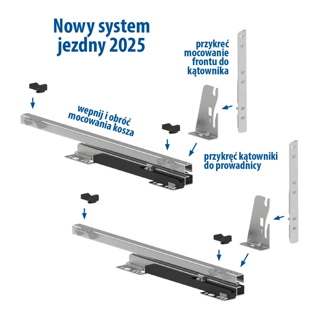 Prowadnice Rejs full dolne 2025