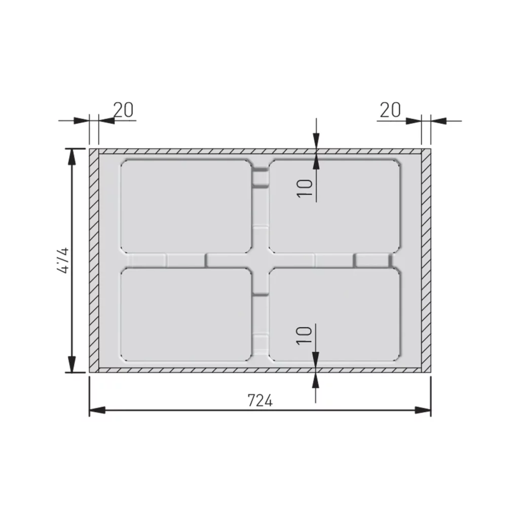 Kosz Segregator na śmieci AXISPACE 80 4x15L GTV