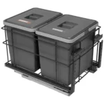 Sortownik na śmieci SQUARE 2x15L 400 CICHY DOMYK Grafit