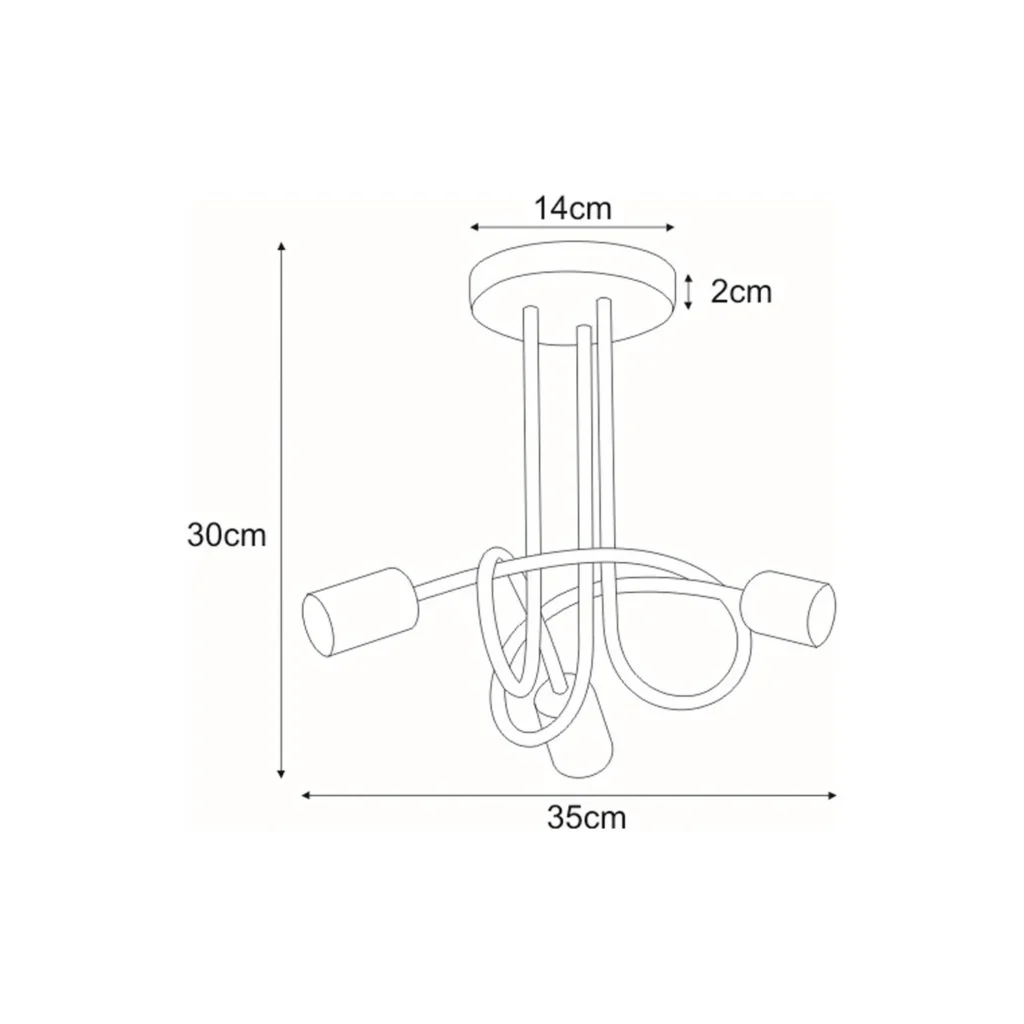 Lampa sufitowa K-3610 z serii DEZE