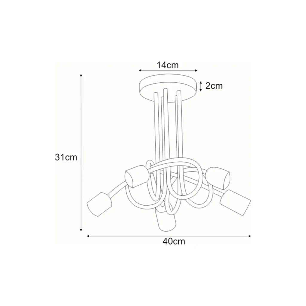 Lampa sufitowa K-3611 z serii DEZE