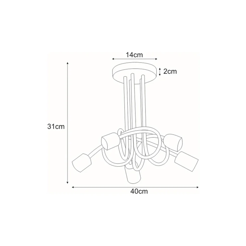 Lampa sufitowa K-3621 z serii DEZE