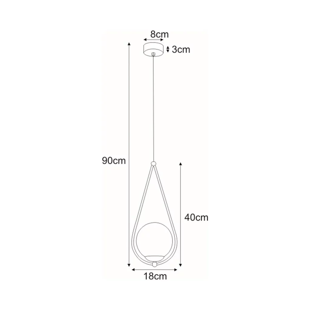 Lampa wisząca K-4770 z serii NEVE BLACK