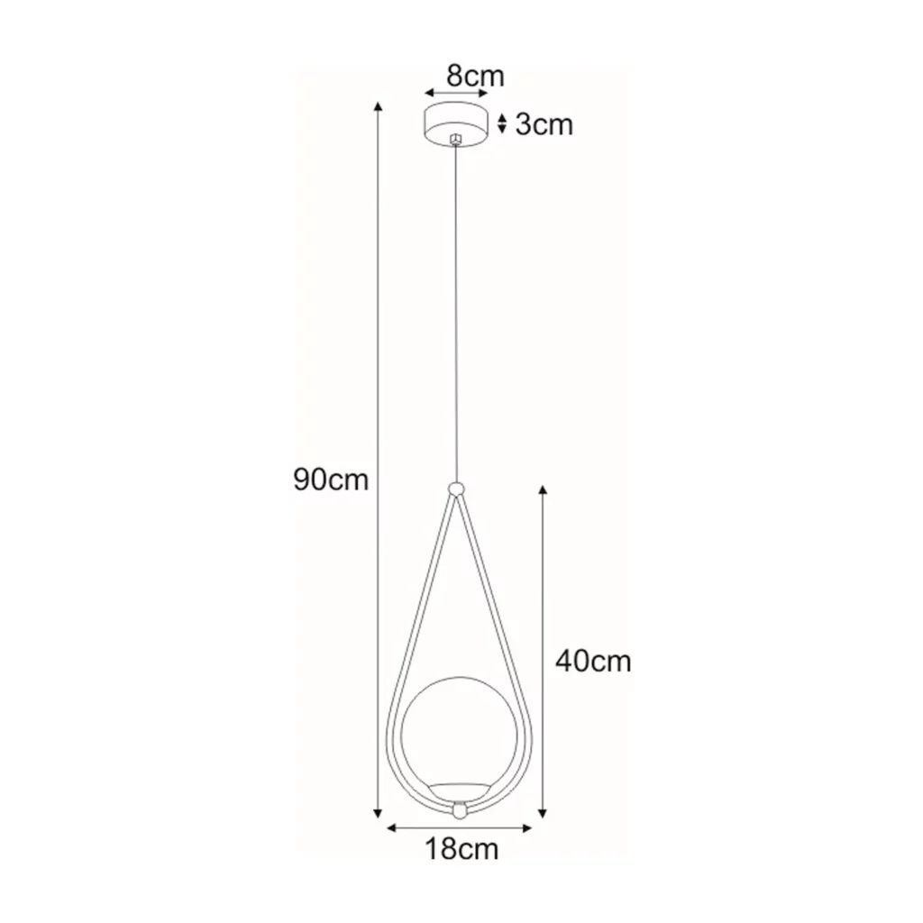 Lampa wisząca K-4775 z serii NEVE GOLD