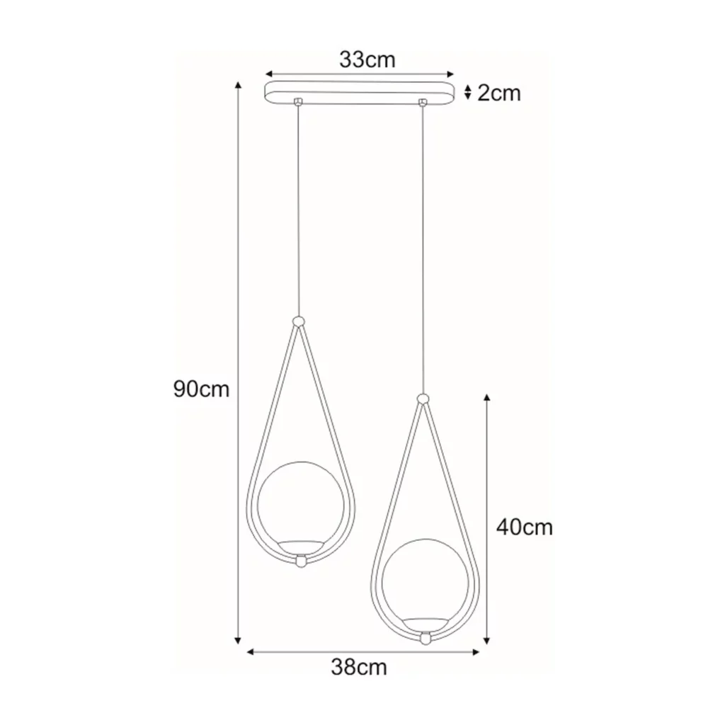 Lampa wisząca K-4776 z serii NEVE GOLD