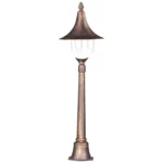 Niska zewnętrzna lampa stojąca K-8129 Czarna/Złota z serii BOSTON