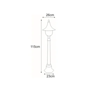 Niska zewnętrzna lampa stojąca z serii BOSTON