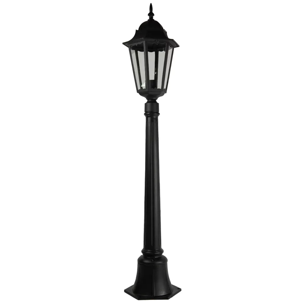 Niska zewnętrzna lampa stojąca K-6006A Czarna z serii LOZANA