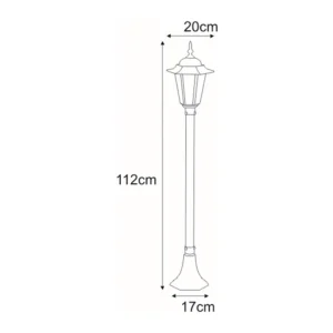 Niska zewnętrzna lampa stojąca K-6009B z serii STANDARD