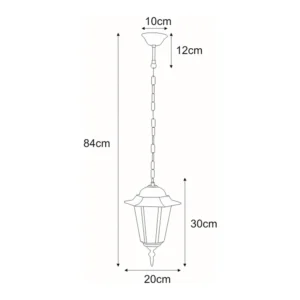 Wisząca lampa zewnętrzna K-5009H z serii STANDARD