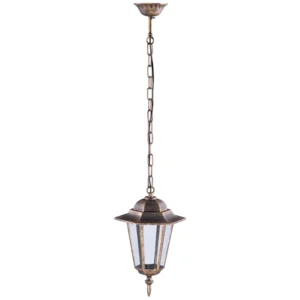 Wisząca lampa zewnętrzna K-5009H Czarna/Złota z serii STANDARD