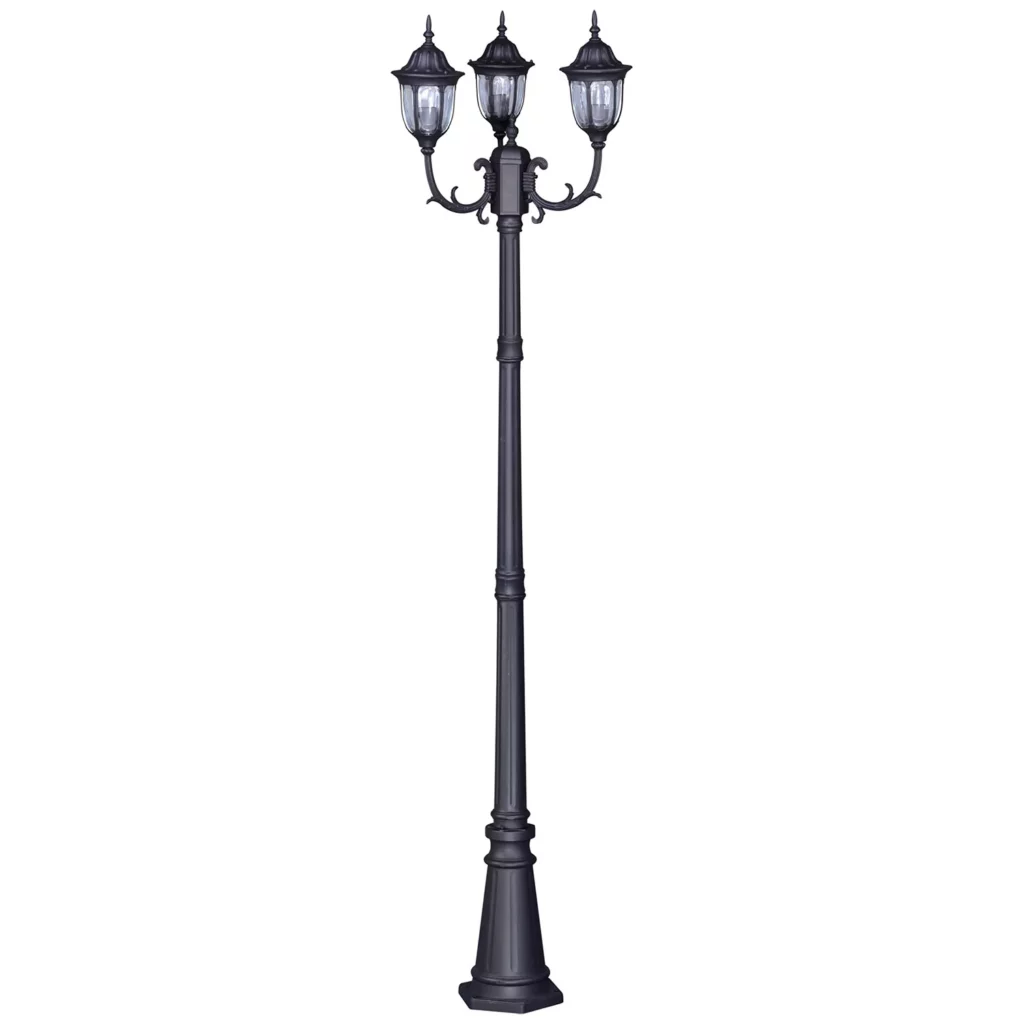 Wysoka zewnętrzna lampa stojąca K-7007A2/3N Czarna z serii VASCO