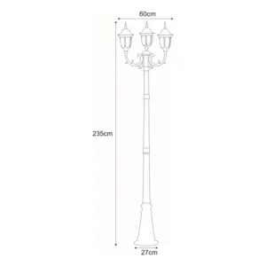 Wysoka zewnętrzna lampa stojąca K-7007A2/3N z serii VASCO