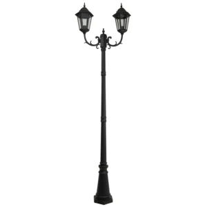 Wysoka zewnętrzna lampa stojąca K-7006A2/2 Czarna z serii LOZANA