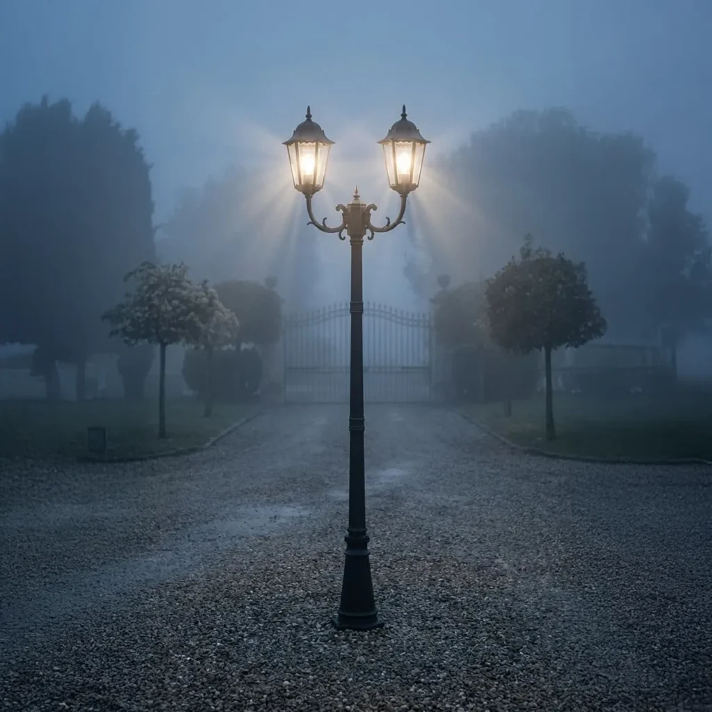 Wysoka zewnętrzna lampa stojąca K-7006A2/2 Czarna z serii LOZANA