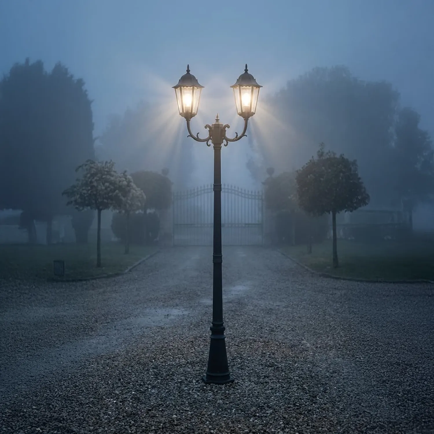 Wysoka zewnętrzna lampa stojąca K-7006A2/2 Czarna z serii LOZANA